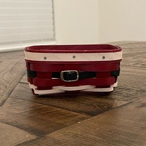 Longaberger Santa Belly Christmas Basket, Business Card Size